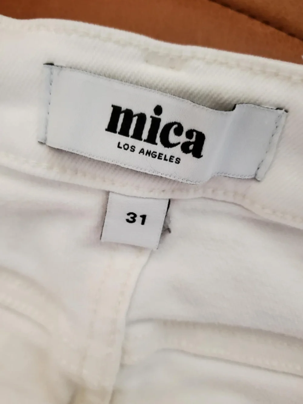 Mica Los Angeles White Wide Leg Jeans Size 31